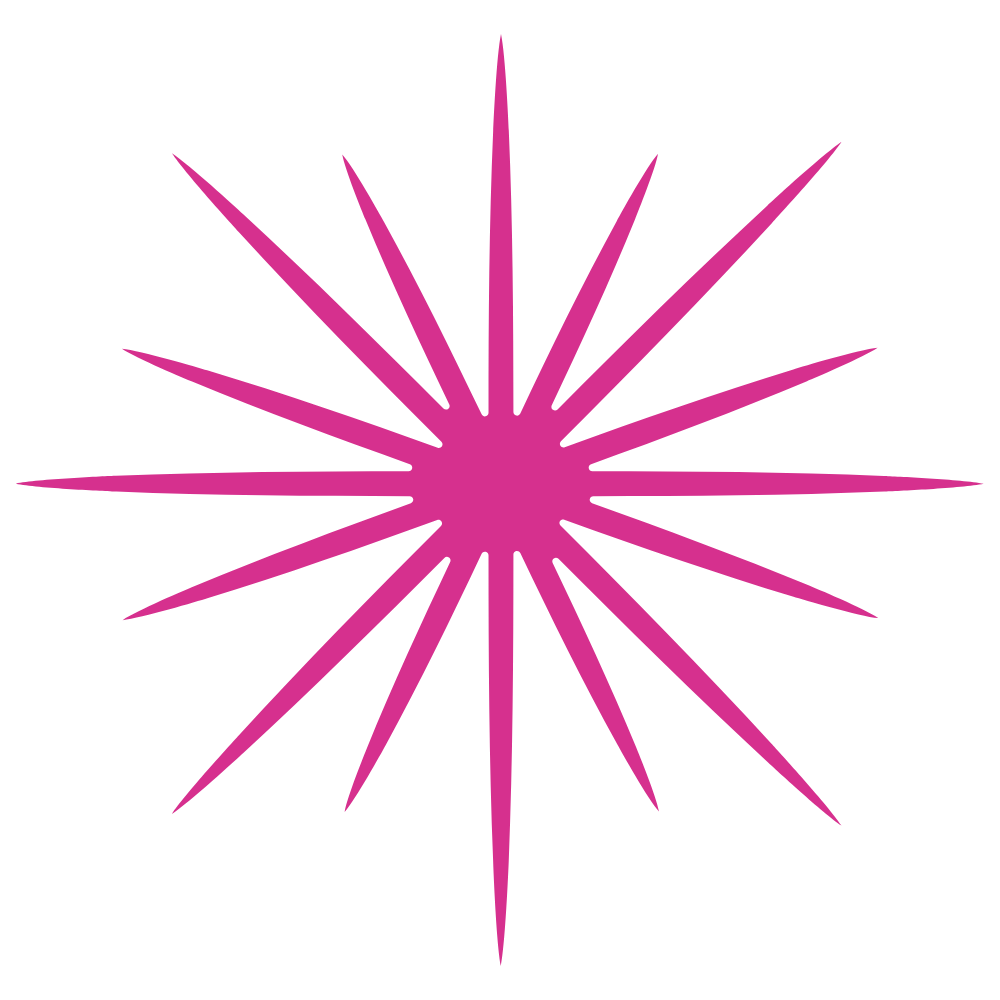 sunburst icon pink